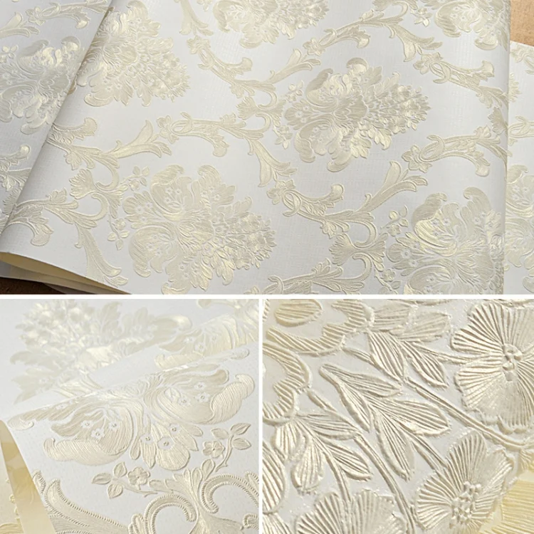 TBD0564545601A_1.webp Bedroom Living Room Classic Damascus 3D Precision Pressed Non-Woven Fabric Self-Adhesive Wallpaper - Image 2