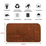 Non Slip Water Absorption Rug Bathroom Mat Shaggy Memory Foam Kitchen Door Floor Mat - Image 3