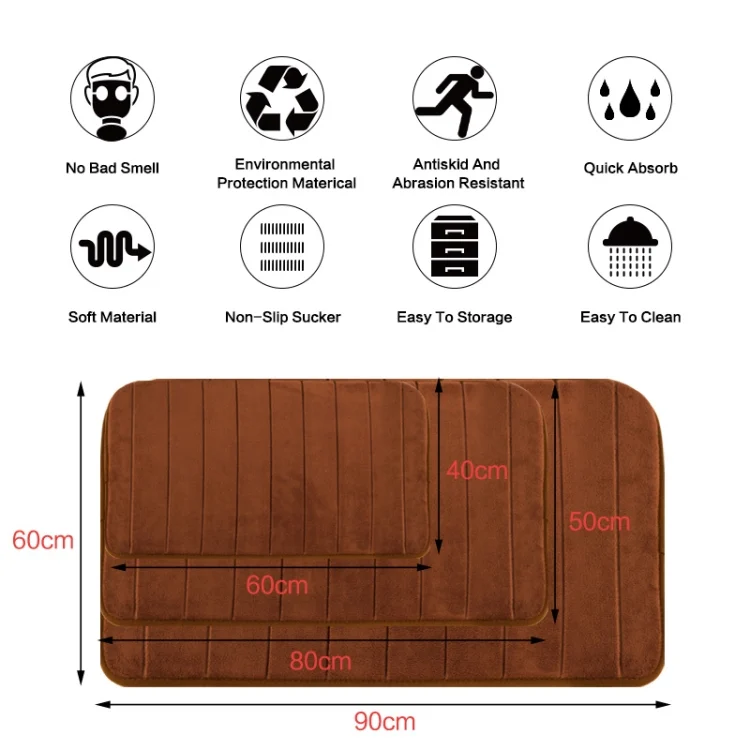 TBD056466801F_2.webp Non Slip Water Absorption Rug Bathroom Mat Shaggy Memory Foam Kitchen Door Floor Mat - Image 3