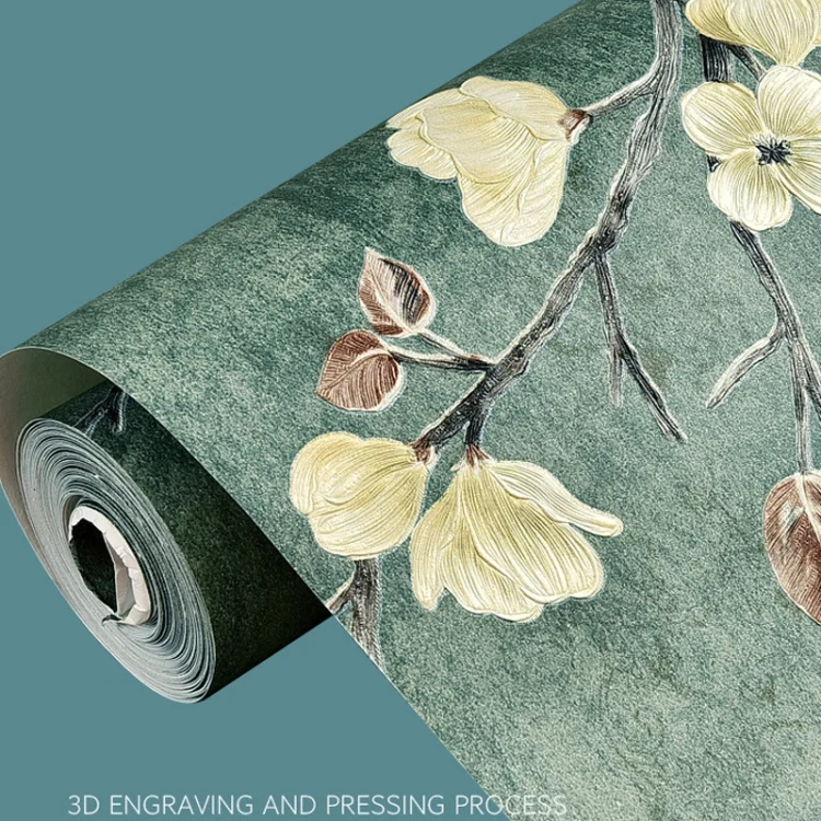 TBD0564817001_B2.webp Retro 3D Stereo Plum Blossom Wallpaper Bedroom Living Room TV Background Wall Self-Adhesive Wallpaper - Image 3