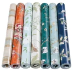 3D StereoRetro Self-Adhesive Non-Woven Wallpaper Pastoral Flower Bedroom Living Room TV Background Wall Sticker - Image 2