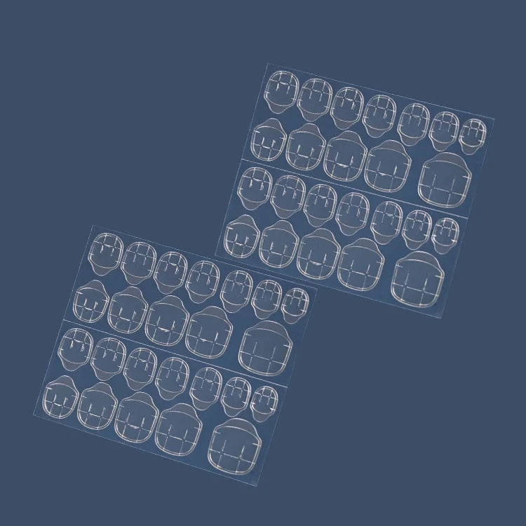 TBD0564824605_1.webp 100 Sheets Jelly Glue Nail Double-Sided Adhesive Film Yellow Glue Nail Sticker - Image 5