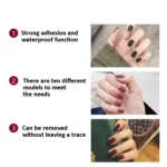 100 Sheets Jelly Glue Nail Double-Sided Adhesive Film Yellow Glue Nail Sticker - Image 3