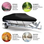 210D Waterproof Boat Cover Speedboat Towed Fishing V-Shaped Boat Cover Rain And Sun Protection Cover - Image 7