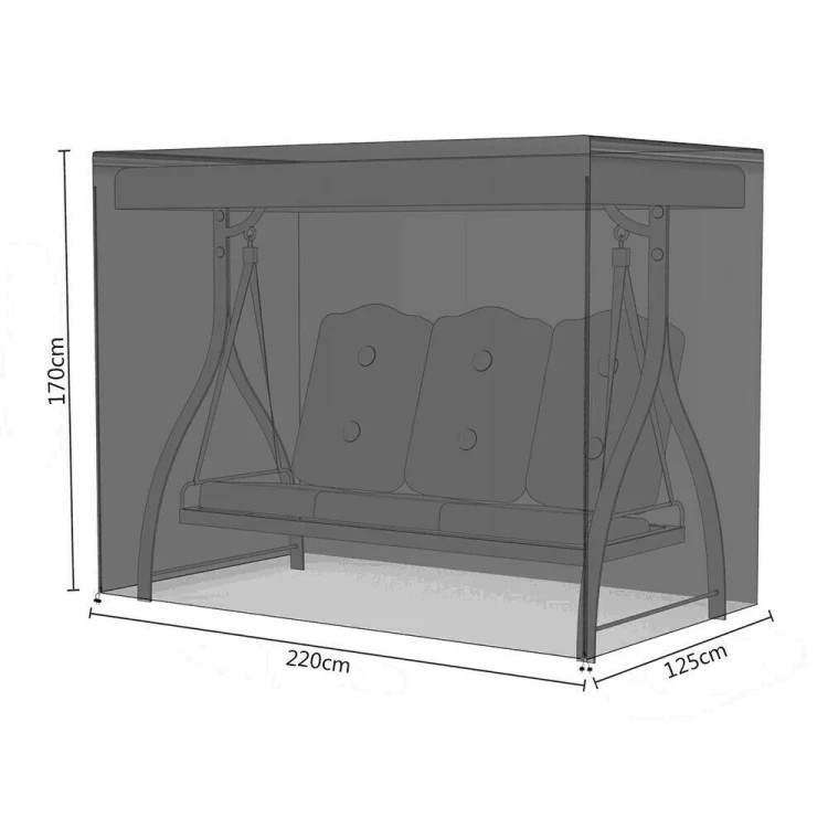 TBD05653288_6.webp Outdoor Garden Rocking Chair Cover Courtyard Waterproof Swing Cover Dust Cover, Size: 220x125x170cm - Image 7