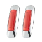 2 PCS 12/24V 2000-4000K 8 LEDs Explosion Lightning Plating Edge Light Side Tail Light