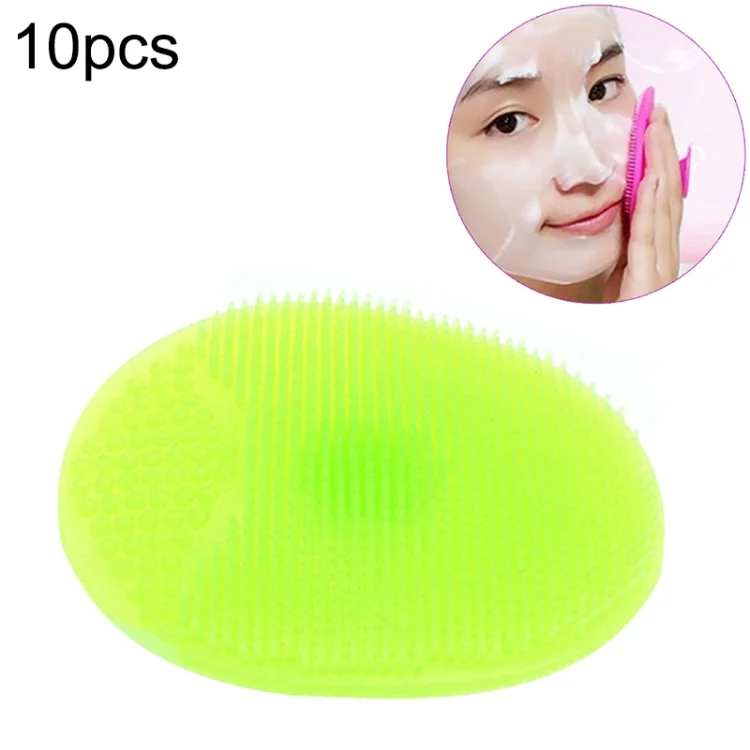 10pcs Cleaning Pad Wash Face Facial Exfoliating Brush SPA Skin Scrub Cleanser Tool