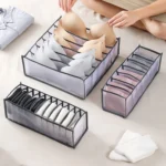 3 in 1 Underwear Drawer Storage Box Household Socks Folding Storage Box - Image 3
