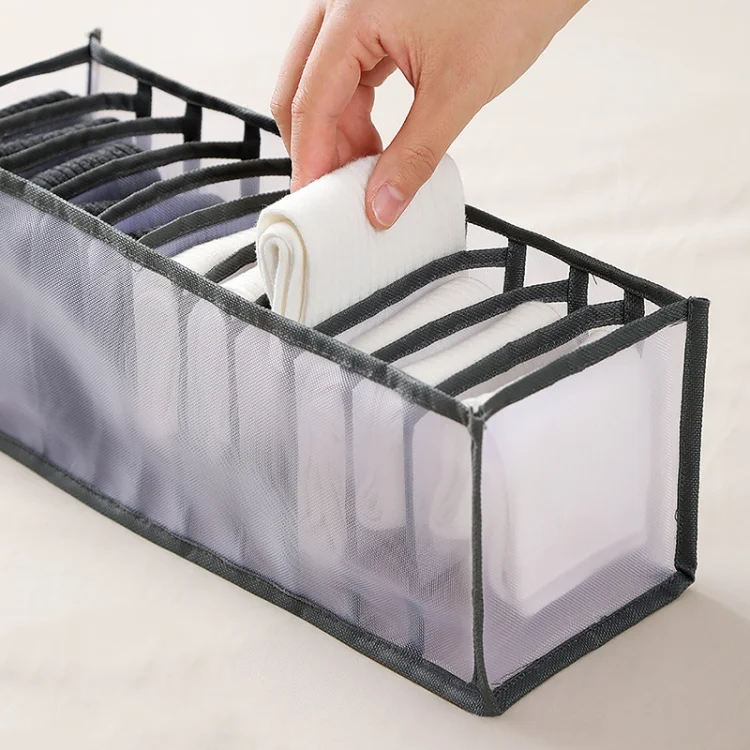 TBD0565574401_B4.webp 3 in 1 Underwear Drawer Storage Box Household Socks Folding Storage Box - Image 5