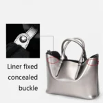 L5032 Large Capacity Messenger Women Bag Cowhide Commuter Tote Shoulder Bag - Image 12
