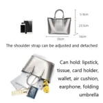 L5032 Large Capacity Messenger Women Bag Cowhide Commuter Tote Shoulder Bag - Image 8