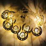 Eid Al-Fitr LED Star and Moon String Lights Ramadan Festival Decoration Lamp