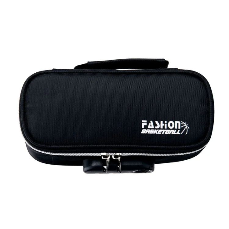 6559 Canvas Pencil Case Large Capacity Code Lock Portable Stationery Bag