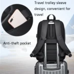 BANGE BG-1921 College Student Schoolbag Waterproof Business Computer Backpack with External USB Charging Port - Image 7