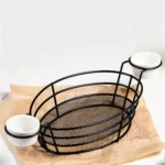 Wrought Iron Fruit Portable Storage Basket Bread French Fries Fried Snacks Portable Basket - Image 6