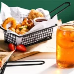 Wrought Iron Fruit Portable Storage Basket Bread French Fries Fried Snacks Portable Basket - Image 3