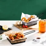 Wrought Iron Fruit Portable Storage Basket Bread French Fries Fried Snacks Portable Basket - Image 5