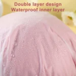 Lovely Thick Women Satin Colorful Double Waterproof Hair Cover Bathing Cap - Image 5