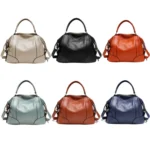 2P1006 Ladies Single-Shoulder Leather Messenger Bag - Image 9