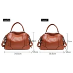 2P1006 Ladies Single-Shoulder Leather Messenger Bag - Image 2