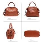 2P1006 Ladies Single-Shoulder Leather Messenger Bag - Image 3