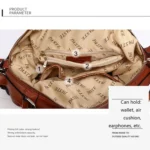 2P1006 Ladies Single-Shoulder Leather Messenger Bag - Image 5
