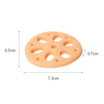 M010093 Silicone Lotus Root Tablets Baby Soothing Teether Children Molars Toys Maternal And Child Supplies, Colour: Beige With Lanyard - Image 2