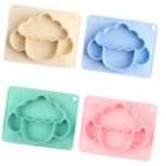 M010094 Children Silicone Dinner Plate Gridded Anti-Fall Eating Bowl Baby Cartoon Complementary Food Non-Slip Suction Cup Bowl - Image 9