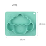 M010094 Children Silicone Dinner Plate Gridded Anti-Fall Eating Bowl Baby Cartoon Complementary Food Non-Slip Suction Cup Bowl - Image 2