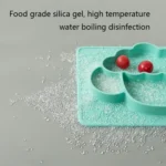 M010094 Children Silicone Dinner Plate Gridded Anti-Fall Eating Bowl Baby Cartoon Complementary Food Non-Slip Suction Cup Bowl - Image 5