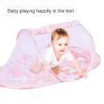 WZ-001 Multifunctional Cartoon Boat-shaped Children Folding Zipper Mosquito Net - Image 5