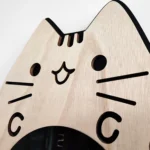 Wooden Cartoon Clocks Home Decoration Living Room Cat Wagging Tail Swinging Wall Clock - Image 5