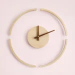 14 inch Transparent Floating Wall Clock Wooden Clocks Home Living Room Wall Decoration - Image 3