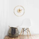 14 inch Transparent Floating Wall Clock Wooden Clocks Home Living Room Wall Decoration - Image 5