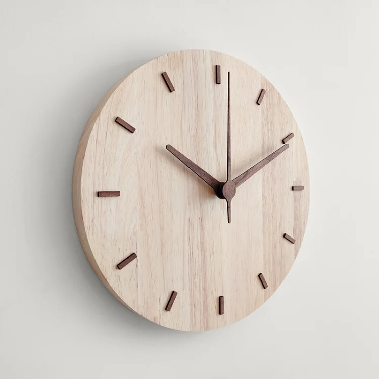TBD05672089_1.webp Solid Wooden Wall Clock Home Living Room Wall Clock Decorative Clock - Image 2