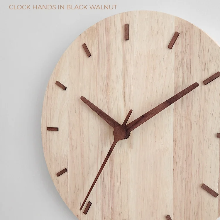 TBD05672089_2.webp Solid Wooden Wall Clock Home Living Room Wall Clock Decorative Clock - Image 3