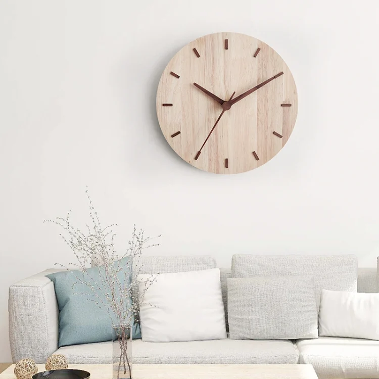 TBD05672089_6.webp Solid Wooden Wall Clock Home Living Room Wall Clock Decorative Clock - Image 7