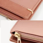 928010 Frosted All-Match Coin Purse Multi-Card Buckle Short Zipper Women Wallet - Image 5