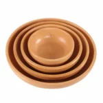 Round Fruit Plate Salad Bowl Thick Wood Dried Fruit Plate Fruit Sushi Plate - Image 6