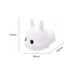 Cute Rabbit Pats Night Light Bedside Nursing Eye Protection Children Sleeping Silicone Lamp - Image 3