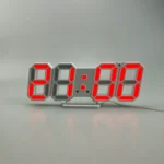6609 3D Stereo LED Alarm Clock Living Room 3D Wall Clock