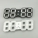 6609 3D Stereo LED Alarm Clock Living Room 3D Wall Clock - Image 3