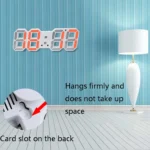 6609 3D Stereo LED Alarm Clock Living Room 3D Wall Clock - Image 7