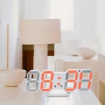 6609 3D Stereo LED Alarm Clock Living Room 3D Wall Clock - Image 9