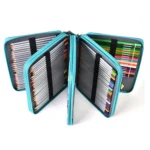 200 Hole Art Painting Pen Storage Bag Large-Capacity Crocodile Pattern PU Pencil Bag - Image 4