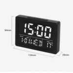 Large Screen LED Clock Bedside Multifunctional Electronic Alarm Clock - Image 3