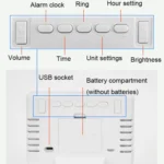 Large Screen LED Clock Bedside Multifunctional Electronic Alarm Clock - Image 5
