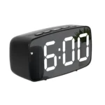 Mirror Bedside Alarm Clock Battery Plug-In Dual-Purpose LED Clock