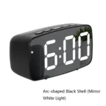 Mirror Bedside Alarm Clock Battery Plug-In Dual-Purpose LED Clock - Image 9
