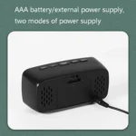 Mirror Bedside Alarm Clock Battery Plug-In Dual-Purpose LED Clock - Image 4